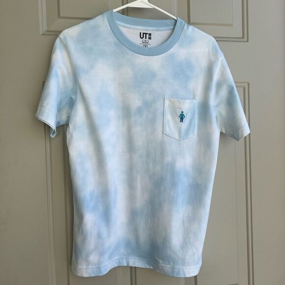 UNIQLO x André Saraiva UT Tie-Dye Tee Light Blue S Streetwear Artist Collab - Picture 1 of 4